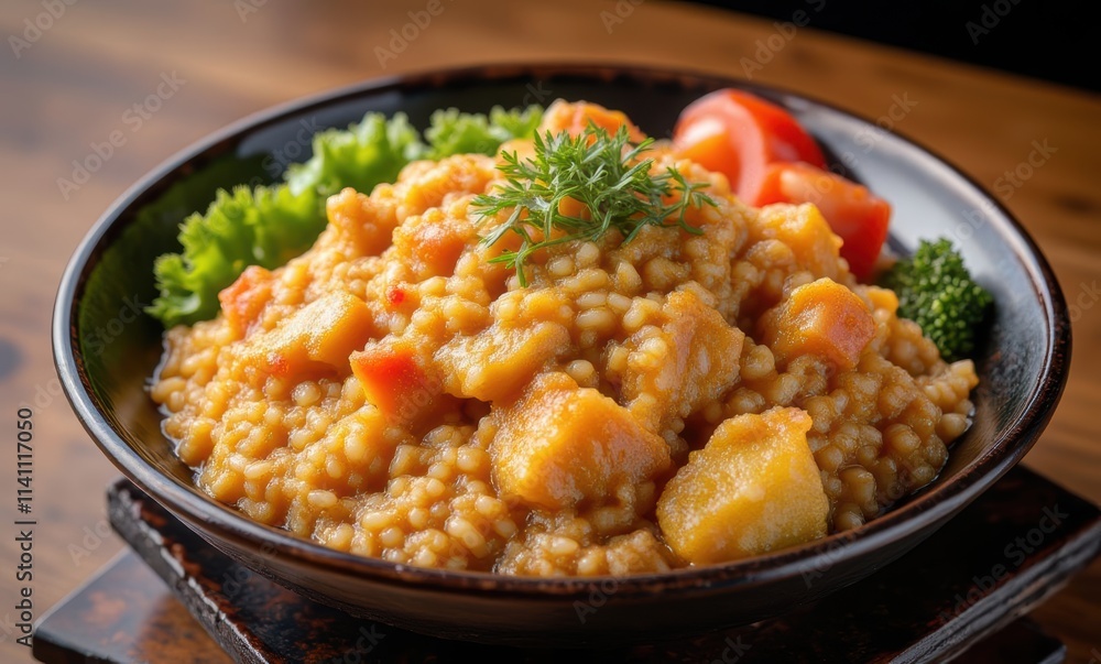 Delicious bowl of pumpkin couscous Delicious bowl of pumpkin couscous