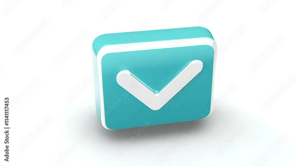 A vibrant tick mark symbol designed with a fresh color scheme is placed against a simple background, showcasing its modern appeal A vibrant tick mark symbol designed with a fresh color scheme is placed against a simple background, showcasing its modern appeal
