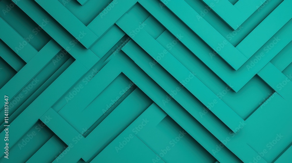 Abstract Teal Background with Intersecting Layered Geometric Shapes Abstract Teal Background with Intersecting Layered Geometric Shapes