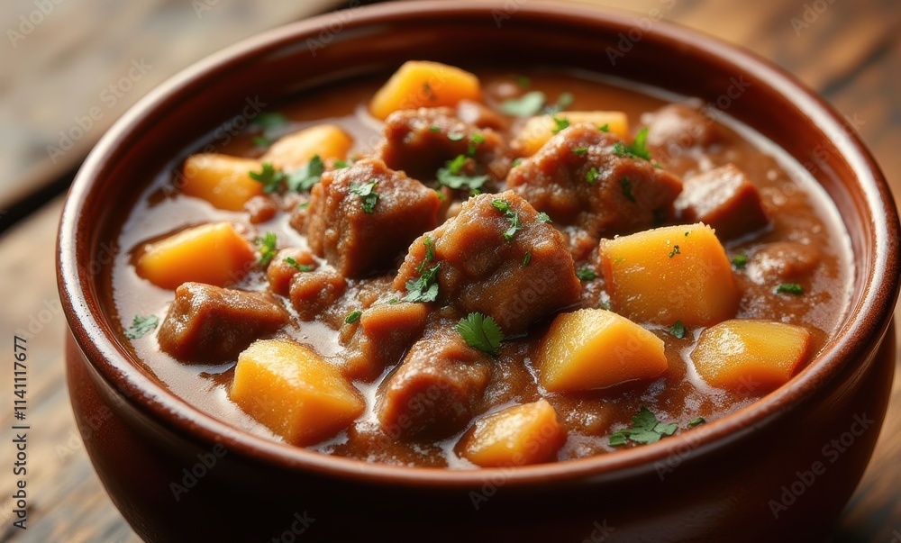 Delicious stew with potatoes and herbs Delicious stew with potatoes and herbs