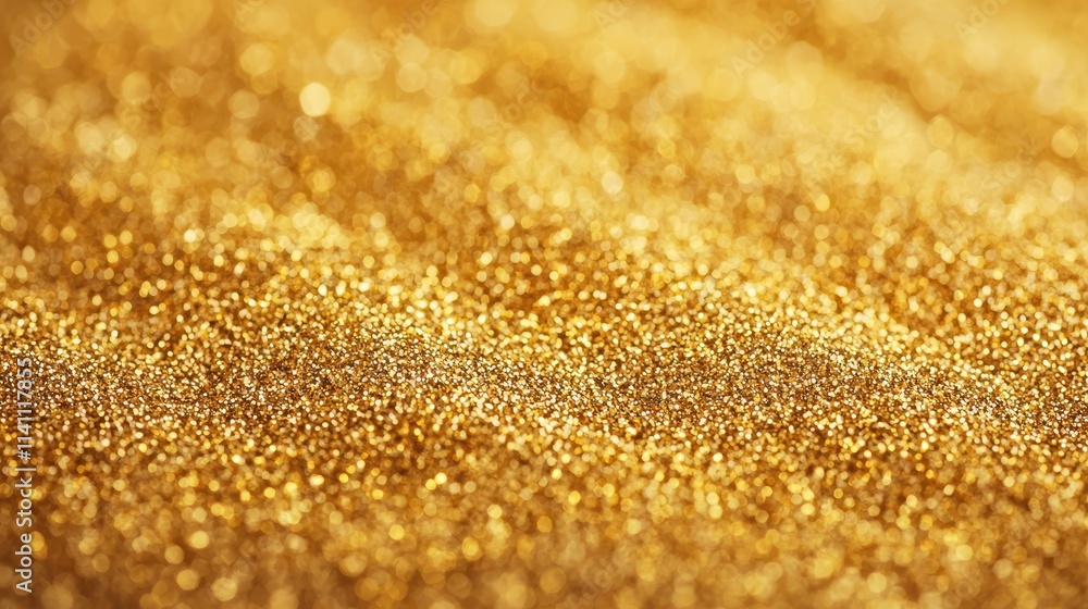Shimmering Gold Glitter Background with Soft Bokeh Effect Shimmering Gold Glitter Background with Soft Bokeh Effect