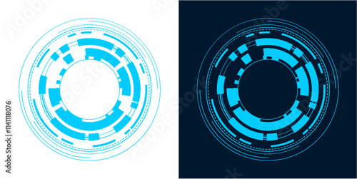 abstract circle digital technology futuristic hud 