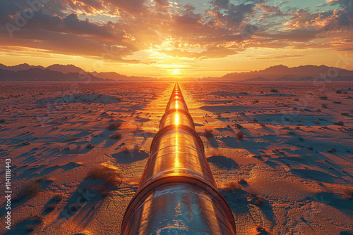 Pipelines in the desert,.   