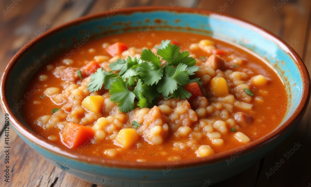 Hearty soup with vegetables and herbs Hearty soup with vegetables and herbs