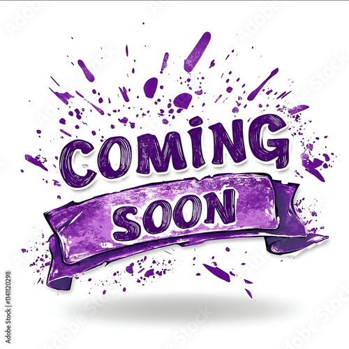 coming soon logo in dark purple writing on white background for blog photo