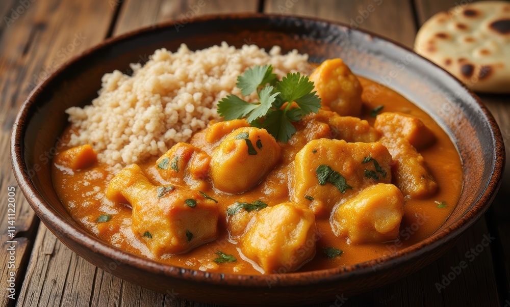 Delicious vegan curry with couscous Delicious vegan curry with couscous