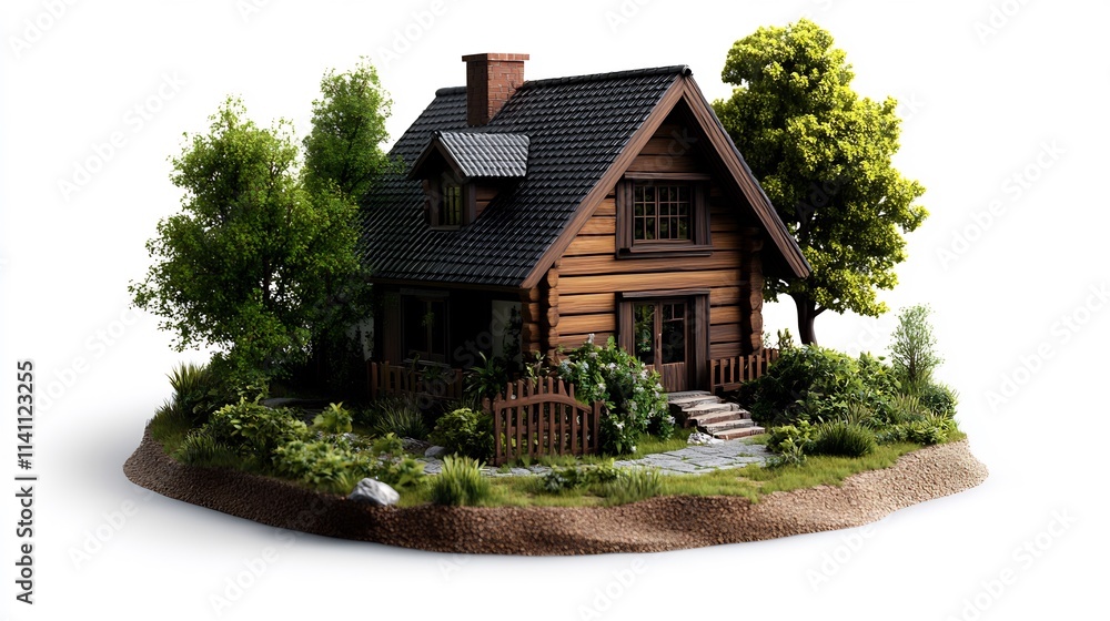 Charming Log Cabin Nestled in Greenery: A Serene Retreat Charming Log Cabin Nestled in Greenery: A Serene Retreat