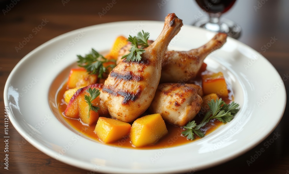 Grilled chicken with vibrant vegetables Grilled chicken with vibrant vegetables