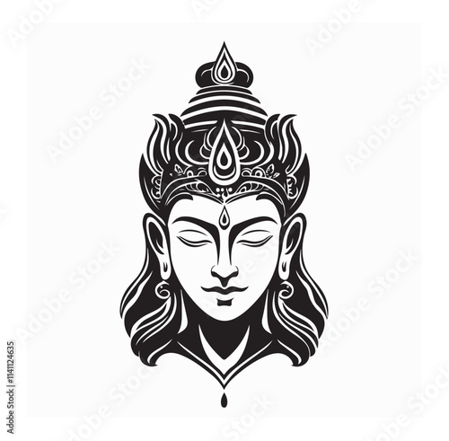 Lord Brahma logo design Vector Art, Icons, and Graphics