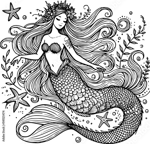 mermaid vector art