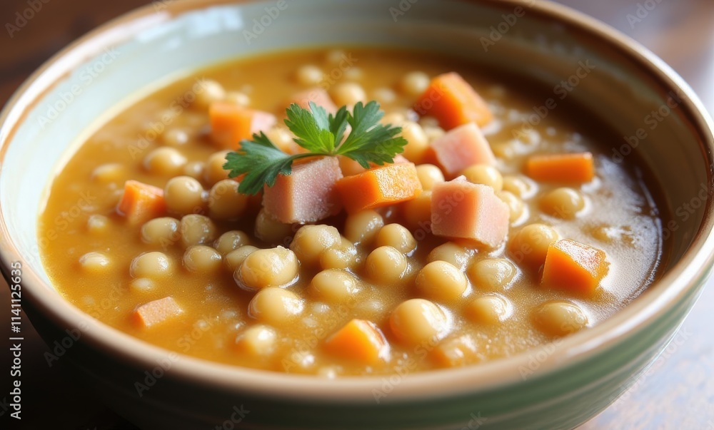 Delicious bowl of hearty pea soup Delicious bowl of hearty pea soup