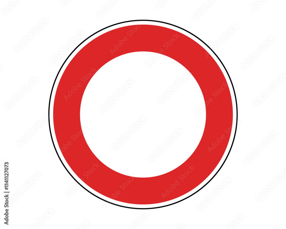 No Vehicles Allowed Sign Vector Indicating Prohibition for All Traffic, Perfect for Road Safety and Traffic Management, High-Quality Vector Stock Image No Vehicles Allowed Sign Vector Indicating Prohibition for All Traffic, Perfect for Road Safety and Traffic Management, High-Quality Vector Stock Image