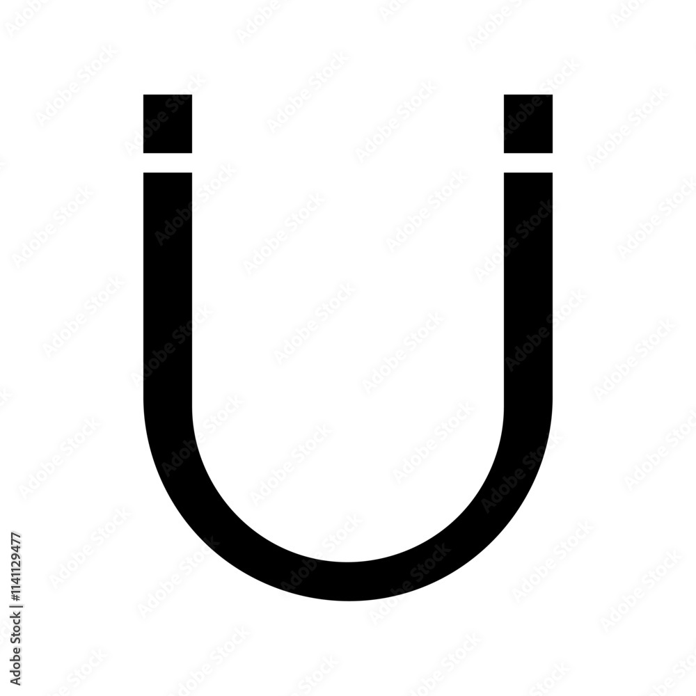 Horseshoe magnet icon. Concept of attraction, force, and magnetism. Horseshoe magnet icon. Concept of attraction, force, and magnetism.