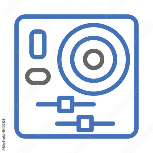 DJ mixer icon. Concept of music, entertainment, and party.