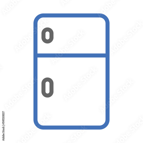 Refrigerator icon. Concept of food storage, preservation, and freshness.