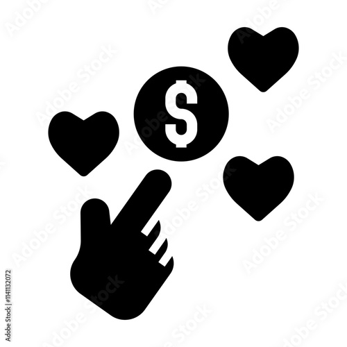 online donation Solid icon