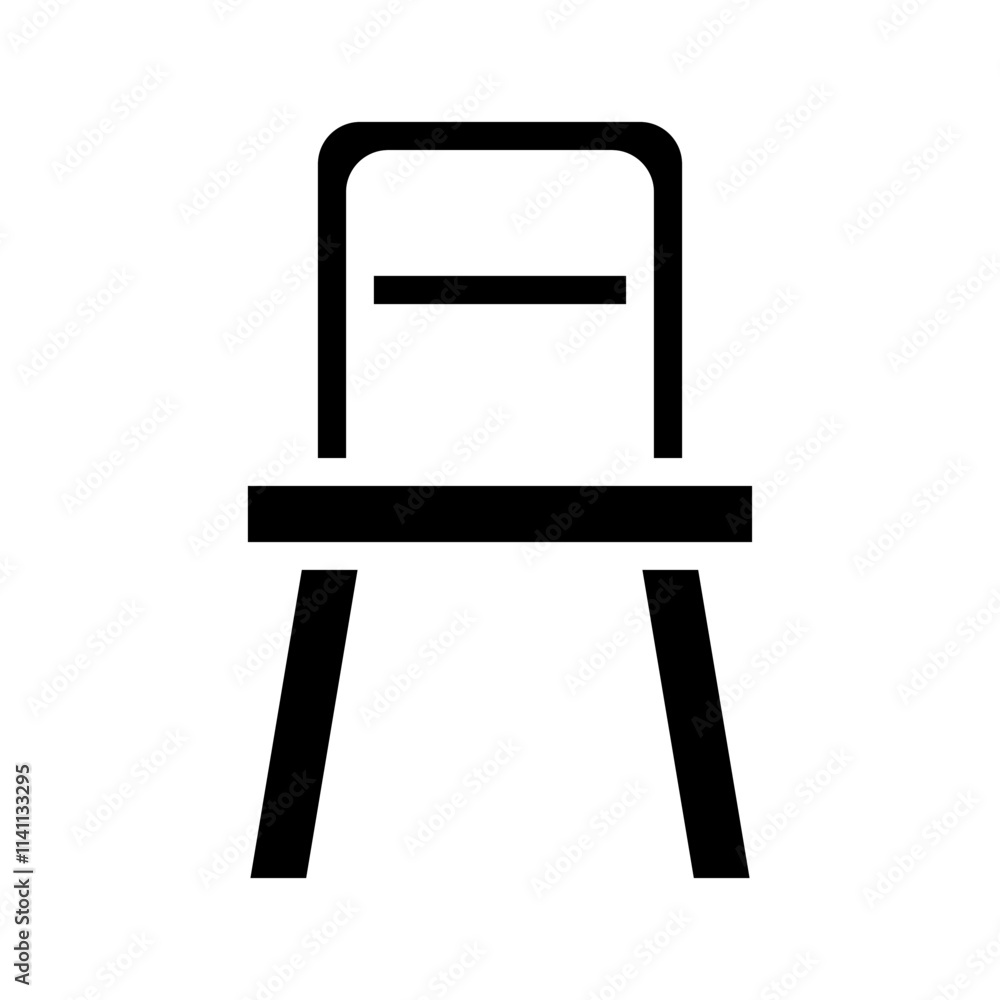 Chair icon. Concept of furniture, seating, and comfort. Chair icon. Concept of furniture, seating, and comfort.