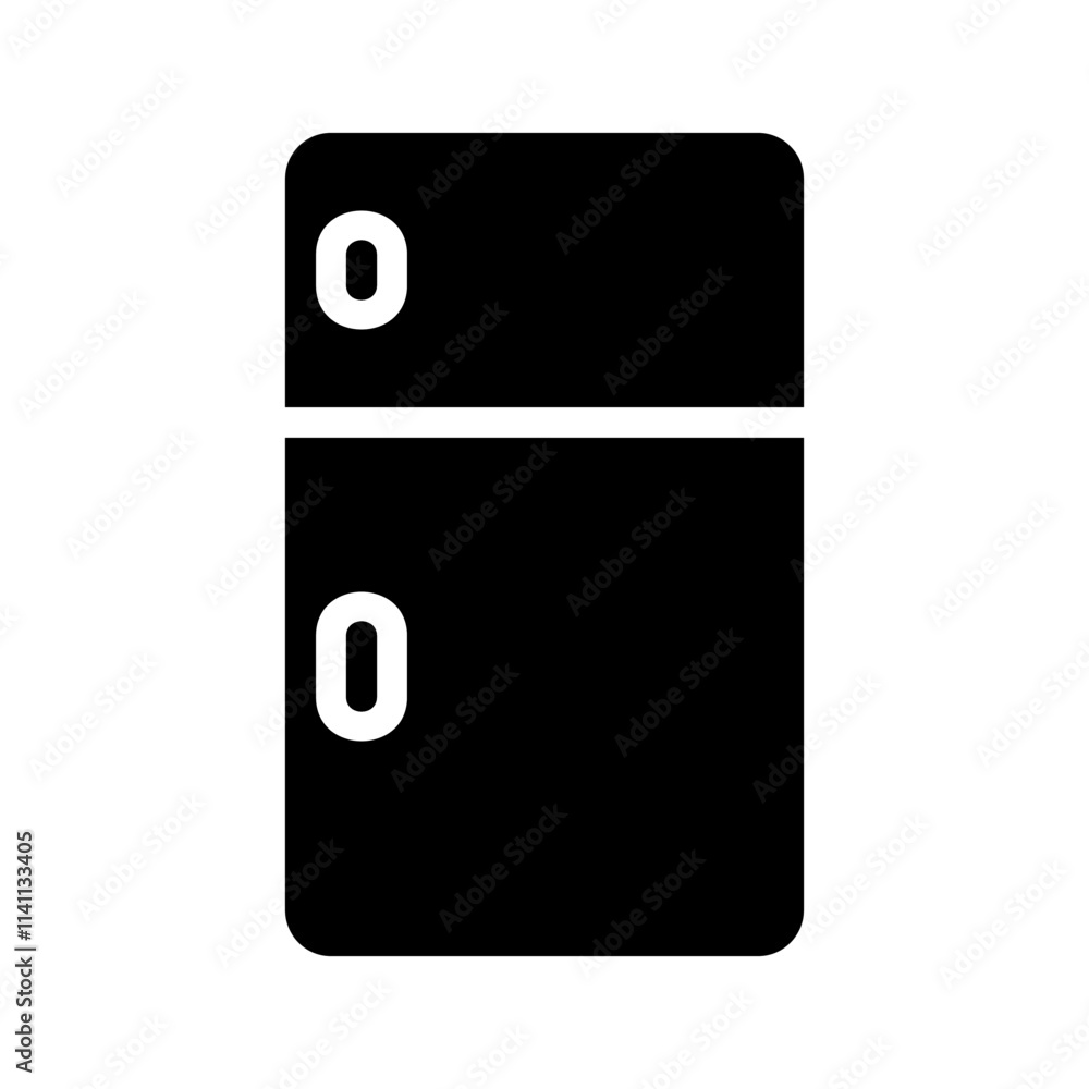 Refrigerator icon. Concept of food storage and preservation. Refrigerator icon. Concept of food storage and preservation.