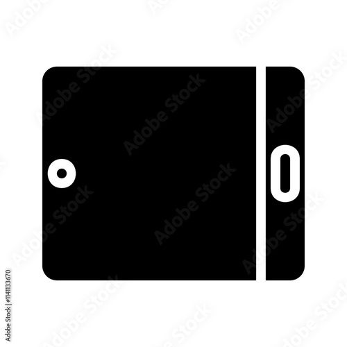 Simple black wallet icon. Concept of finance, money, and payment.