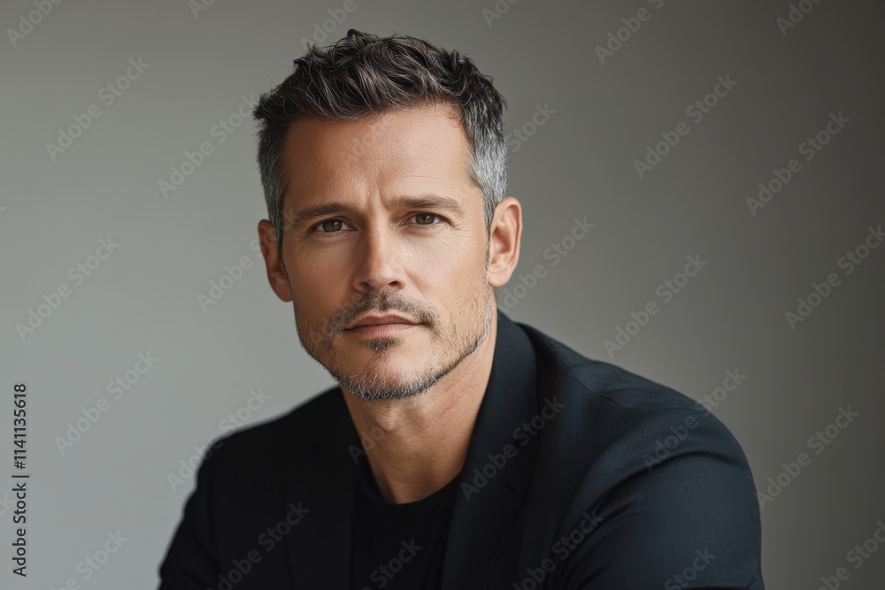 Confident Portrait of a Stylish Man in a Modern Setting Confident Portrait of a Stylish Man in a Modern Setting