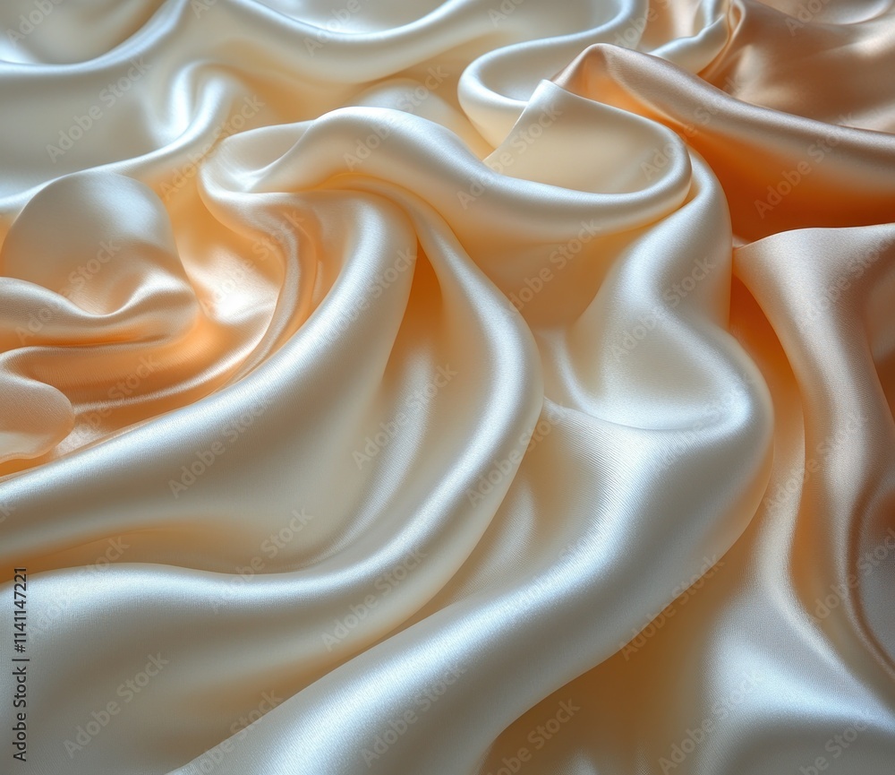 Fototapeta premium Smooth Satin Fabric Close-Up with Soft Natural Light and Elegant Minimal Texture