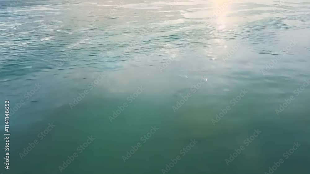 Tranquil ocean water surface at sunrise Tranquil ocean water surface at sunrise