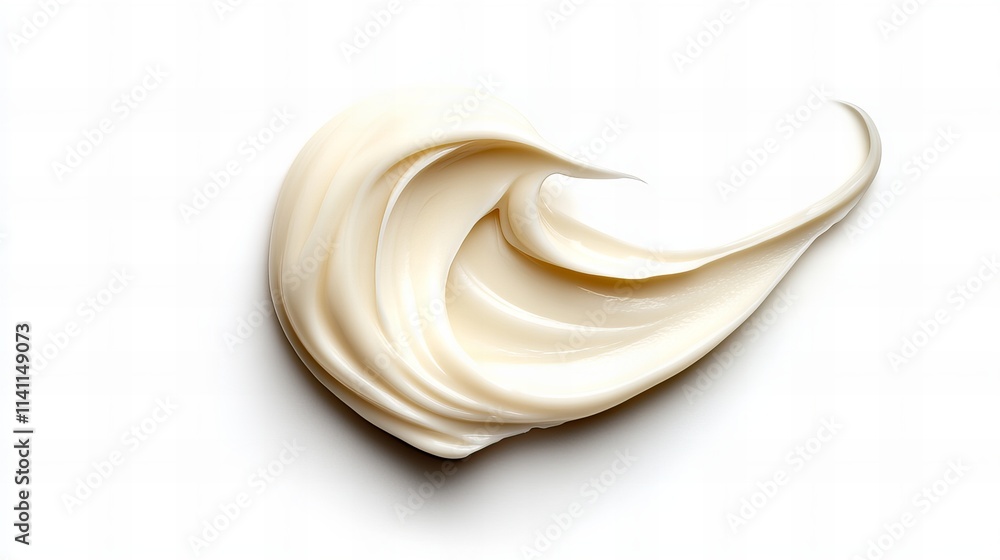 Creamy swirl of luxurious body lotion, showcasing its smooth texture and delicate off-white color. Perfect for beauty and skincare product advertising. Creamy swirl of luxurious body lotion, showcasing its smooth texture and delicate off-white color. Perfect for beauty and skincare product advertising.