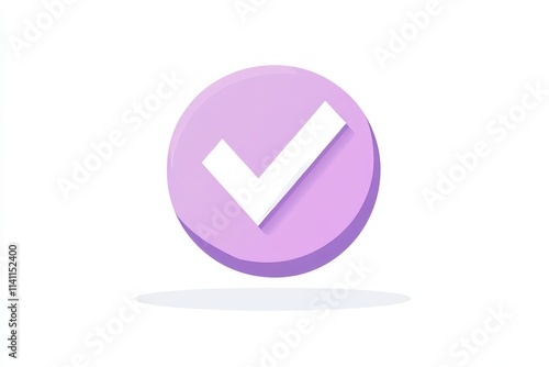 Free Download Purple checkmark icon on white background for approval and confirmation - GFXLoad