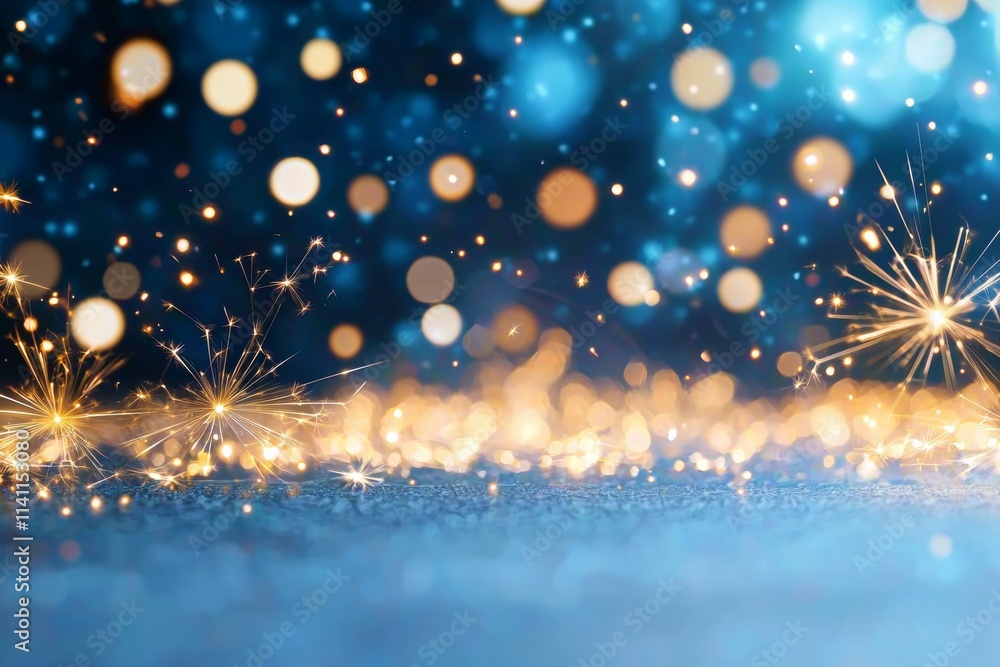 A blue background with a lot of sparkles A blue background with a lot of sparkles