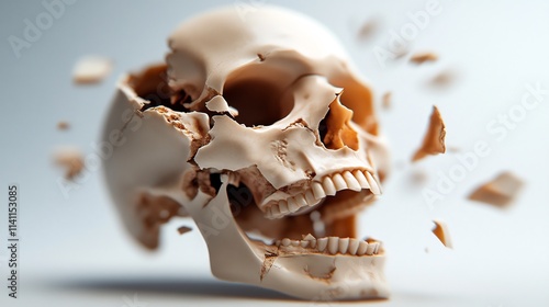 Shattered Skull: A Visualization of Fragility and Decay photo