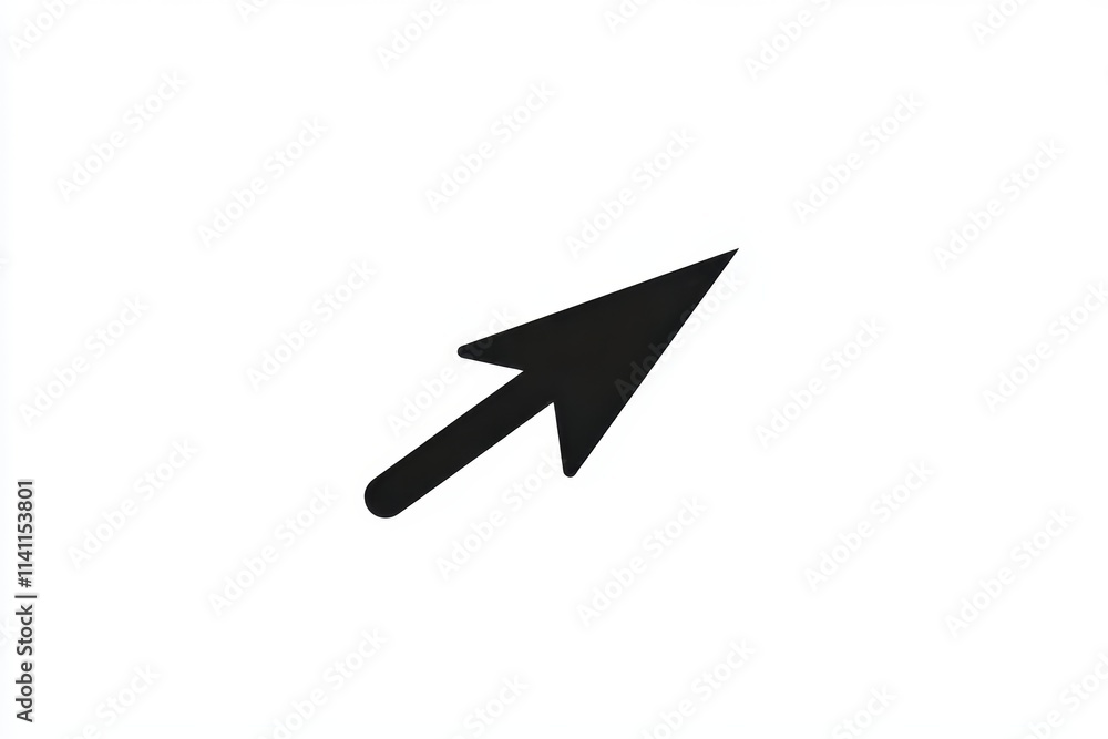 Black cursor arrow on white background Black cursor arrow on white background