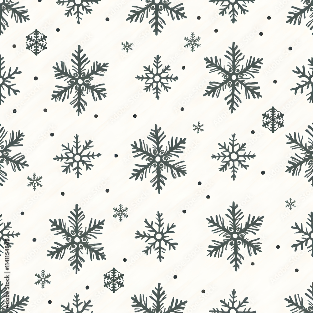 Snowflake Pattern on White Background
Snowflake Pattern on White Background