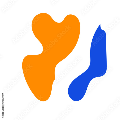 Abstract Blue Orange Shapes Design