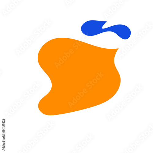 Abstract Blue Orange Shapes Design