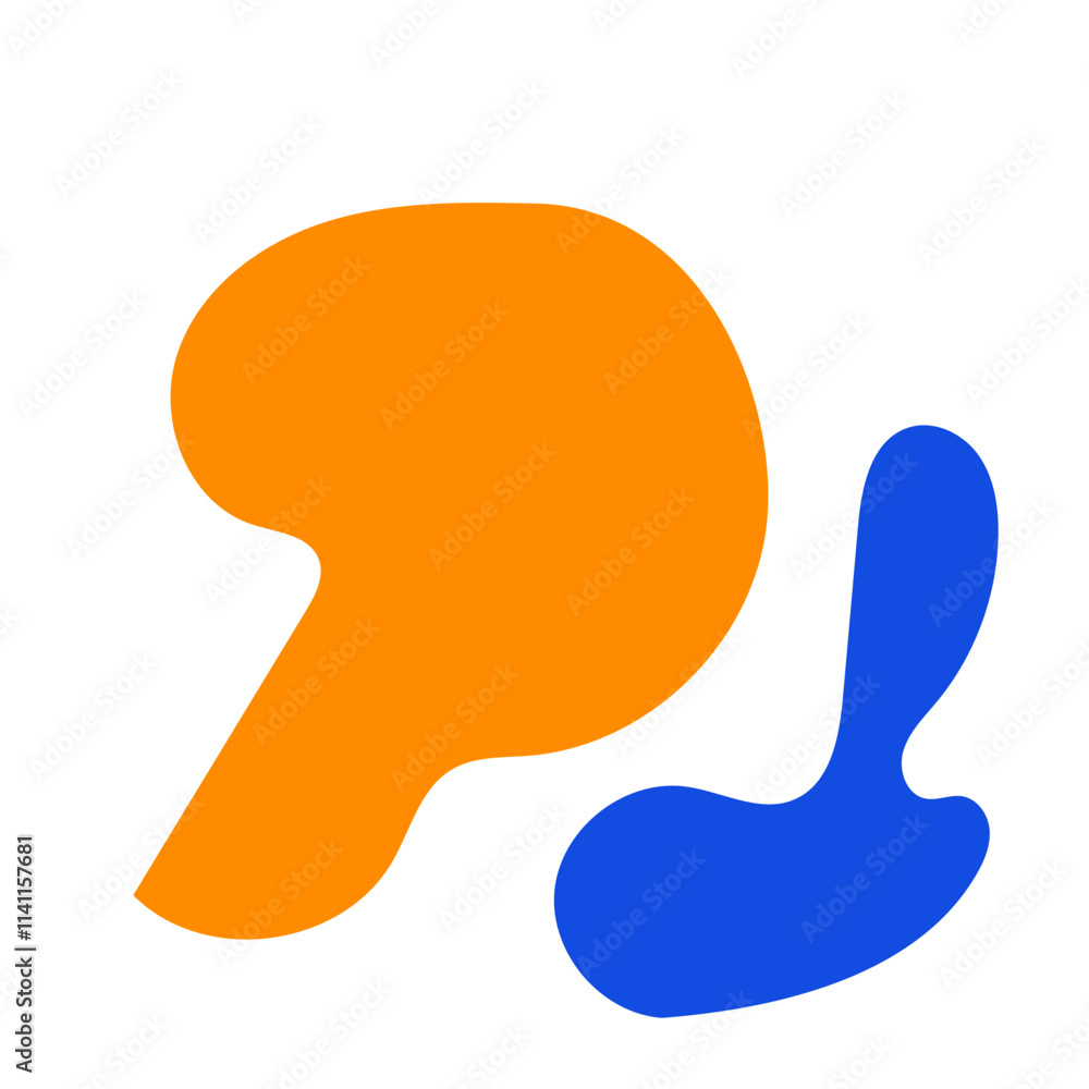 Abstract Blue Orange Shapes Design Abstract Blue Orange Shapes Design