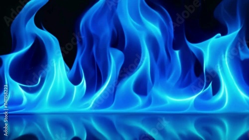 blue fire flames