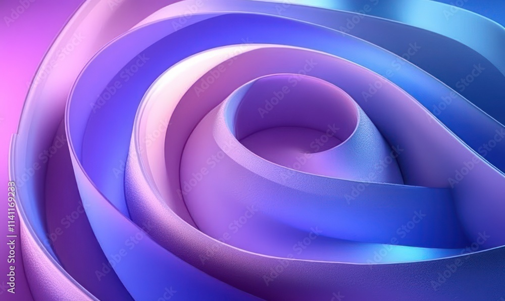 Minimalist Abstract Shapes in Soft Purple and Blue Gradients 3D Render Minimalist Abstract Shapes in Soft Purple and Blue Gradients 3D Render