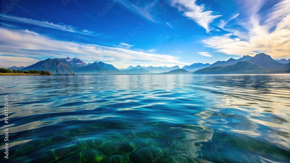 Scenic view of water with distant mountains in the background, landscape, nature, tranquil, serene, mountains, water Scenic view of water with distant mountains in the background, landscape, nature, tranquil, serene, mountains, water