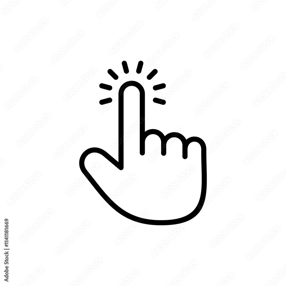 Hand cursor icon vector. cursor sign and symbol. hand cursor icon clik Hand cursor icon vector. cursor sign and symbol. hand cursor icon clik