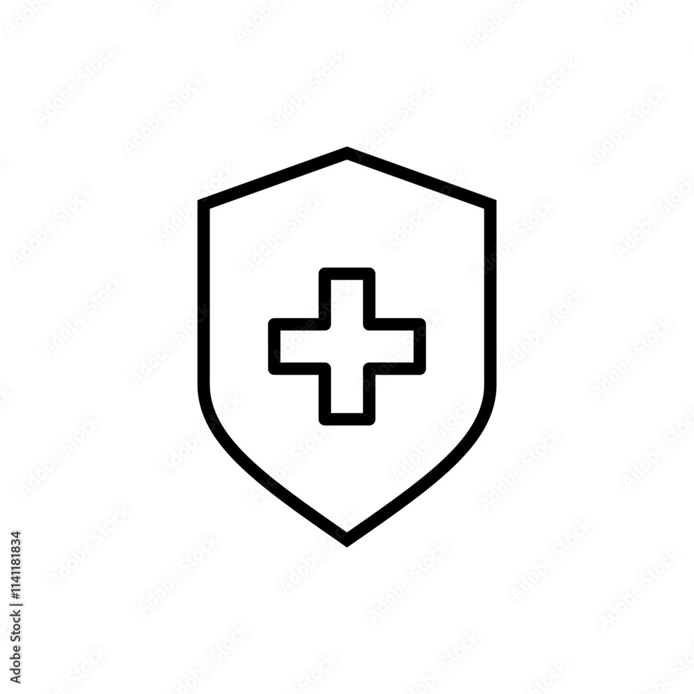 Health insurance icon vector. Insurance health document sign and symbol Health insurance icon vector. Insurance health document sign and symbol