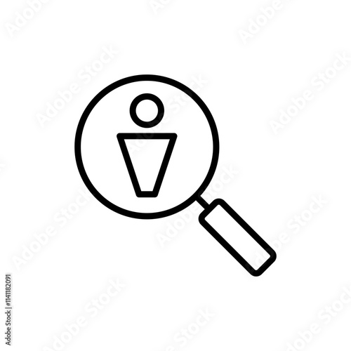 Hiring icon vector. Search job vacancy sign and symbol. Human resources concept. Recruitment