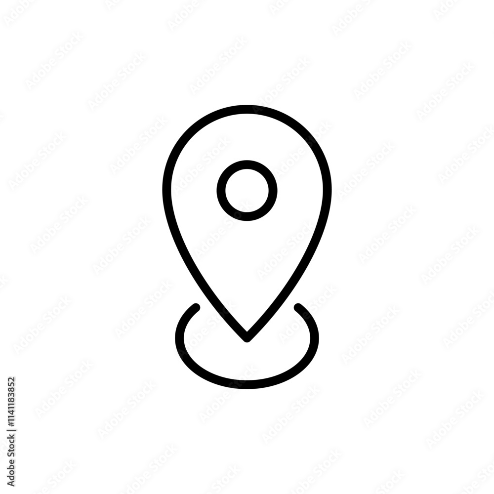 Pin icon vector. Location sign and symbol. destination icon. map pin