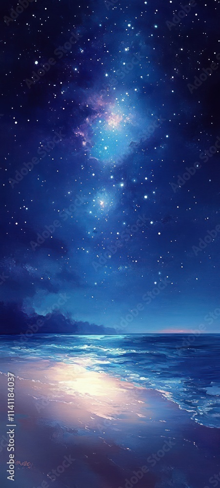 Night Sea and Starry Sky Night Sea and Starry Sky