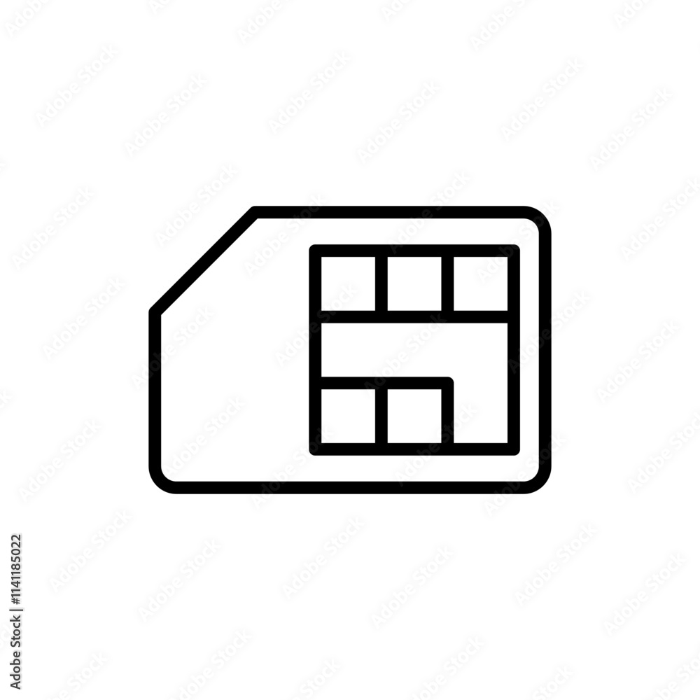 Sim card icon vector. dual sim card sign and symbol Sim card icon vector. dual sim card sign and symbol