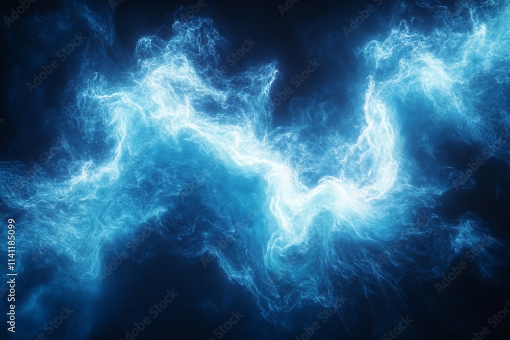 Abstract blue energy swirls, glowing plasma. Abstract blue energy swirls, glowing plasma.