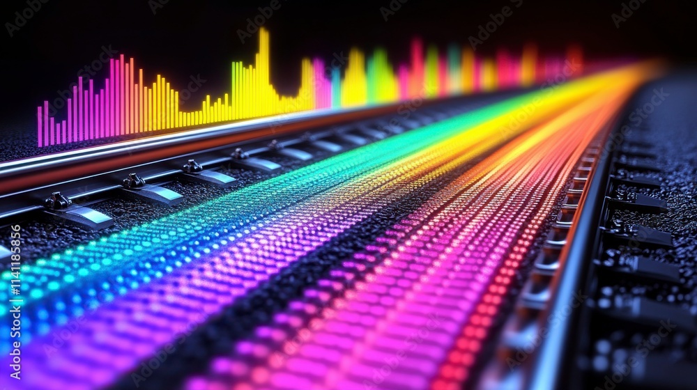 Colorful abstract background with chart elements and data graphics, illustrating the complexity of data analysis, market insights, and financial trends in a modern business environment. Colorful abstract background with chart elements and data graphics, illustrating the complexity of data analysis, market insights, and financial trends in a modern business environment.