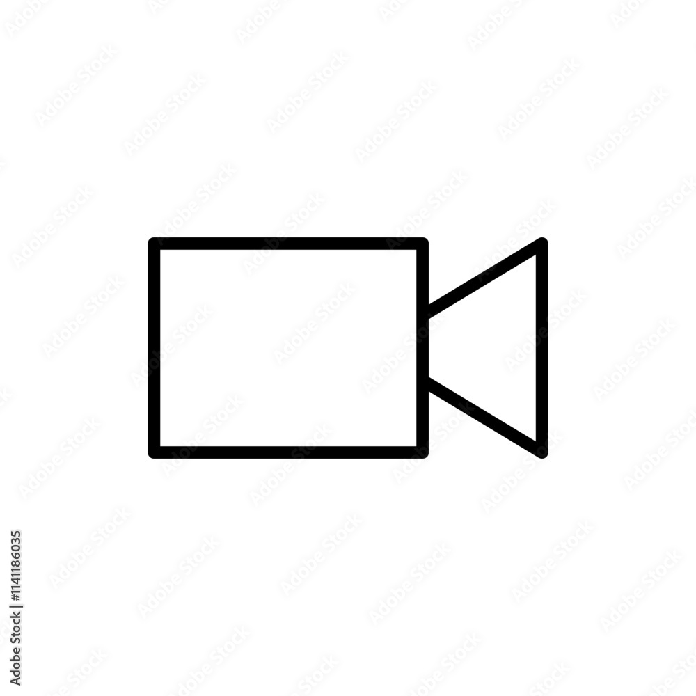 Video icon vector. video camera sign and symbol. movie sign. cinema Video icon vector. video camera sign and symbol. movie sign. cinema