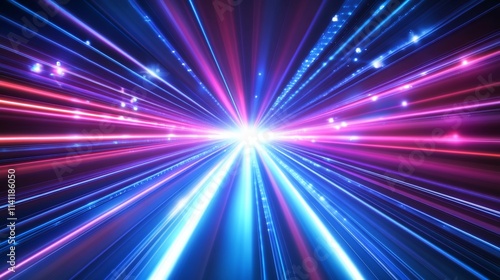 Abstract colorful light speed motion background.