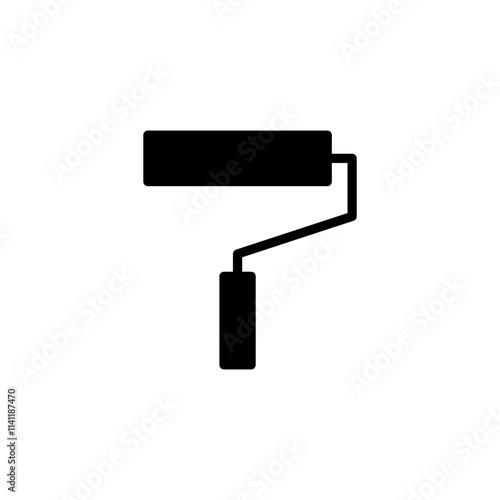 Paint icon logo design. paint brush sign and symbol. paint roller icon vector