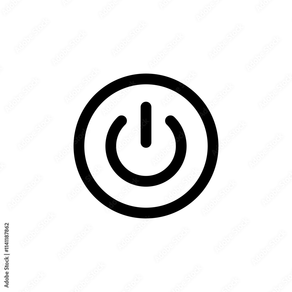Power icon logo design. Power Switch sign and symbol. Electric power Power icon logo design. Power Switch sign and symbol. Electric power